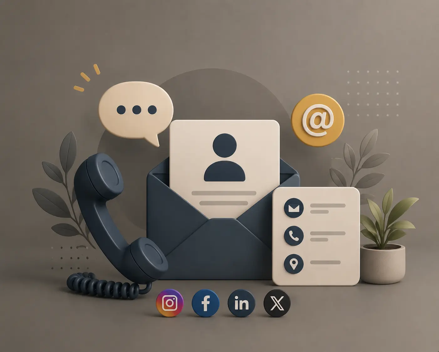 Gambar kontak dan social media KECE Group